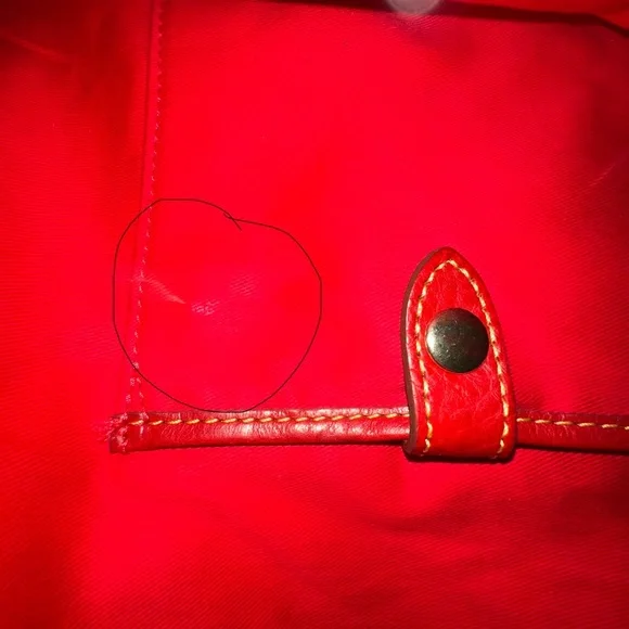 Dooney Bourke Florentine Leather Satchel Handbag Red - Picture 11 of 16